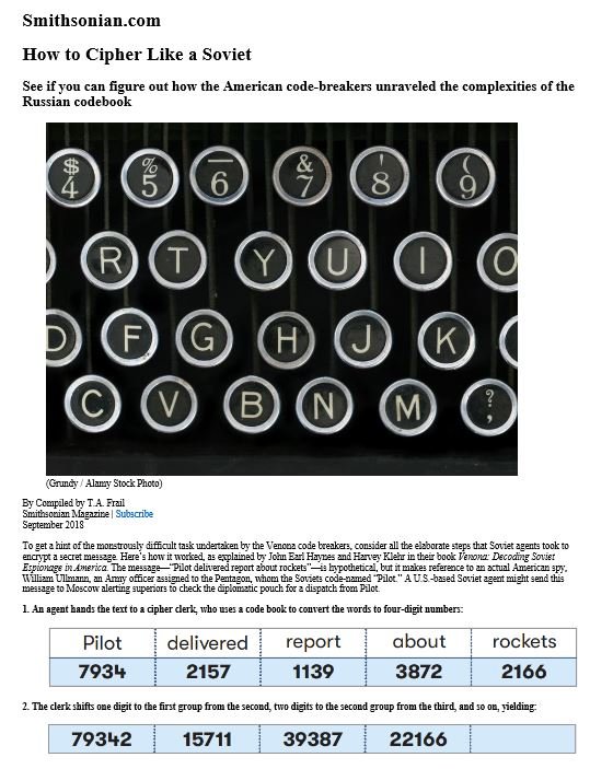American Women Code Breakers - SASS Wire Saloon - SASS Wire Forum
