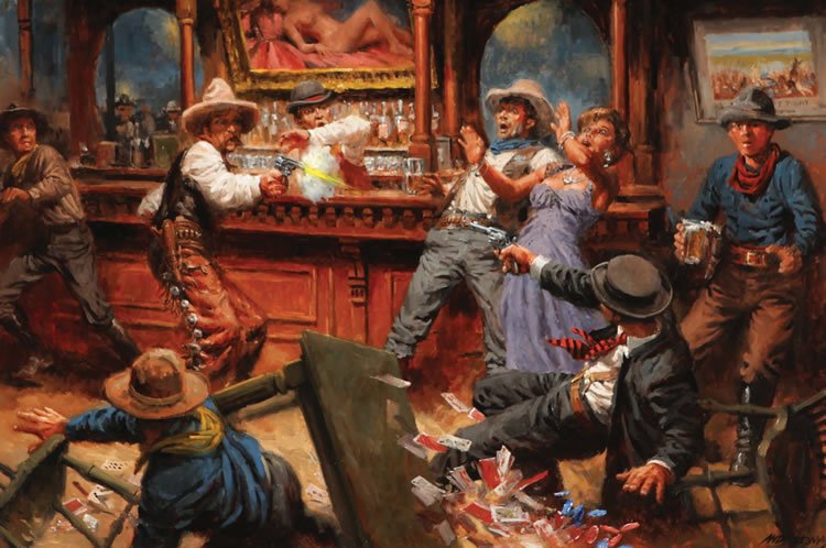 wild west saloon fight