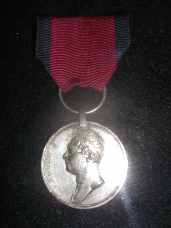 Medal for Waterloo to an Gunner of the Royal Foot Artillery.JPG