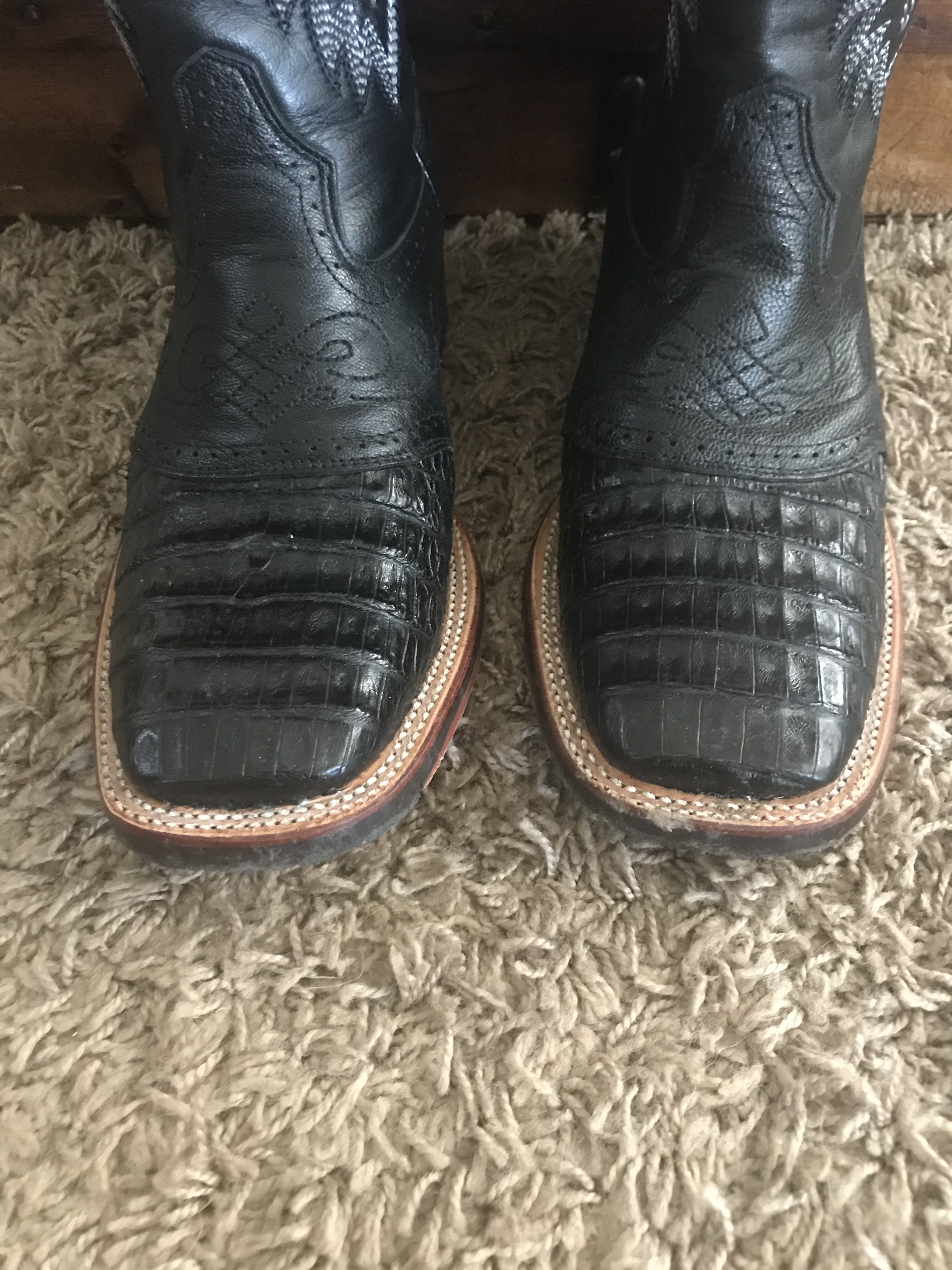 faux alligator boots