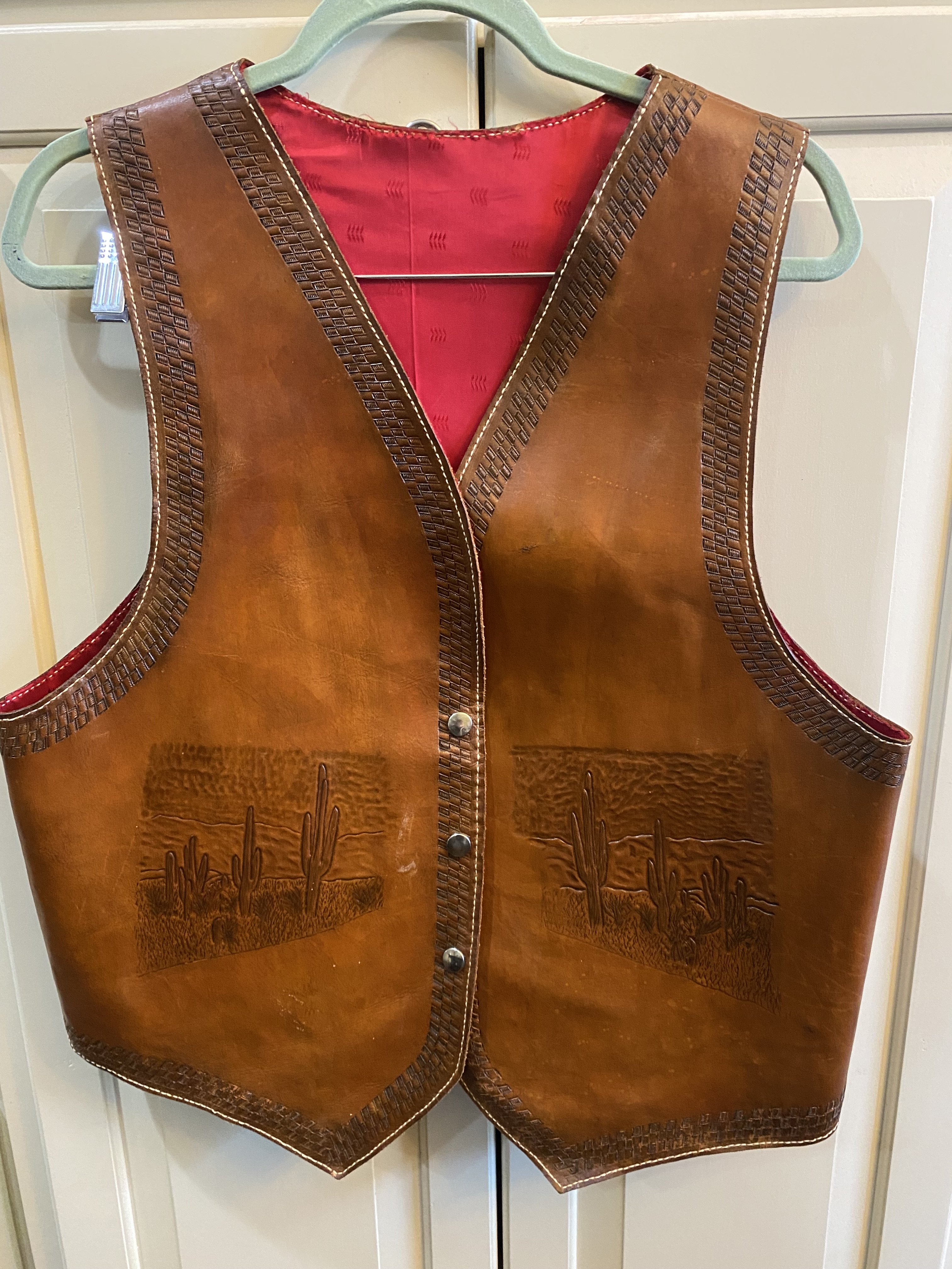 SPF Custom made hand tooled Leather Vest. SASS Wire Classifieds