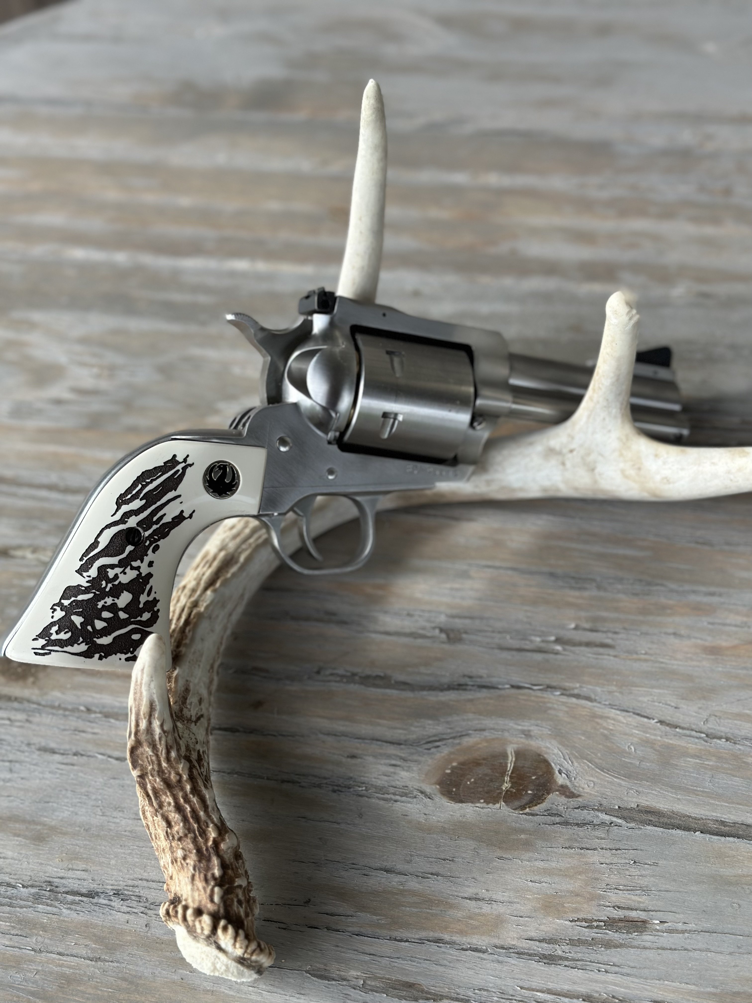 Arizona Custom Grips Magna-Tusk™ Aged Stag Grips For Ruger Blackhawk, Vaquero, Single Six, Wrangler