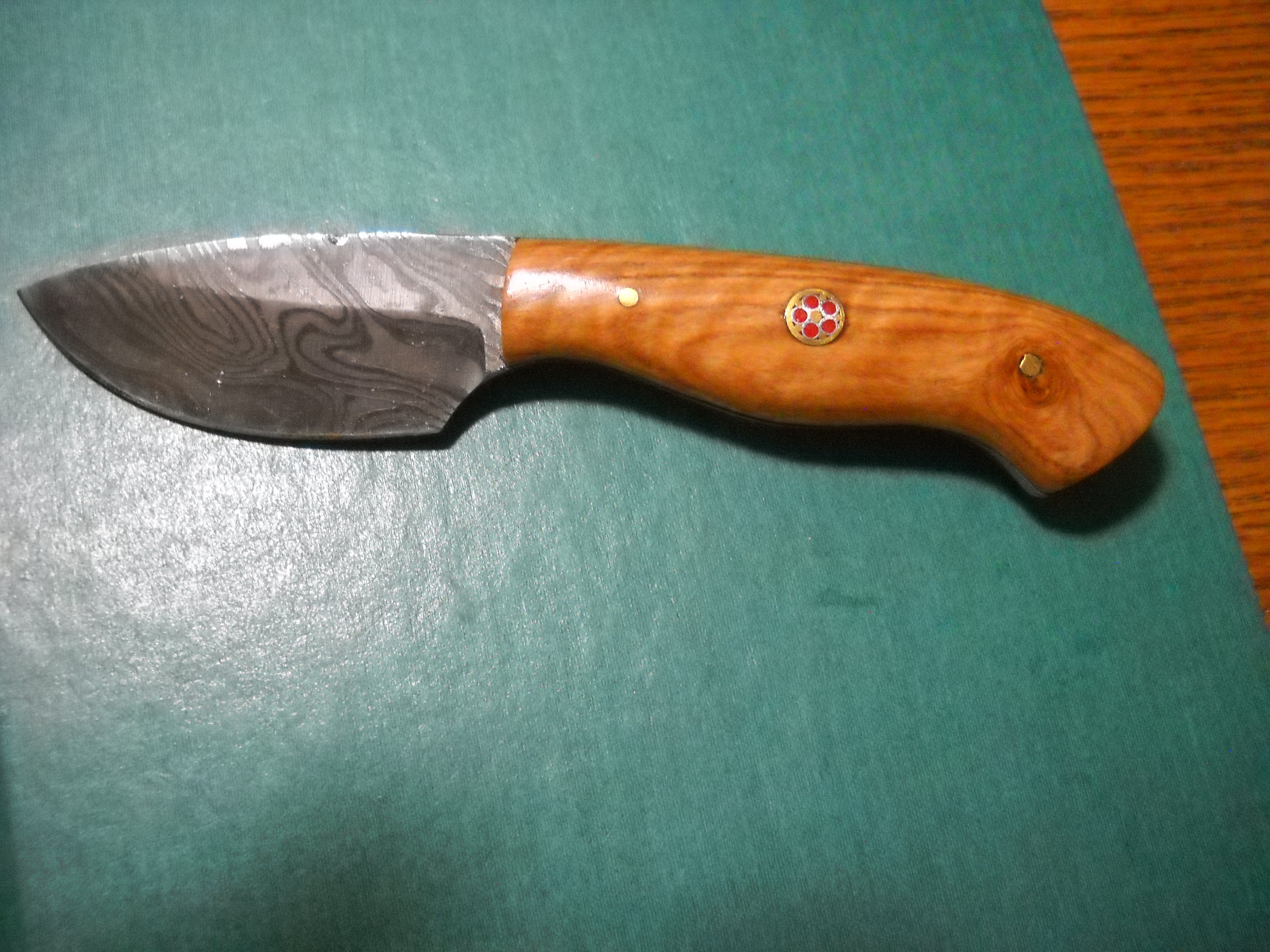 Sold to carbine casey 6 1 2 full tang damascus hunting knife