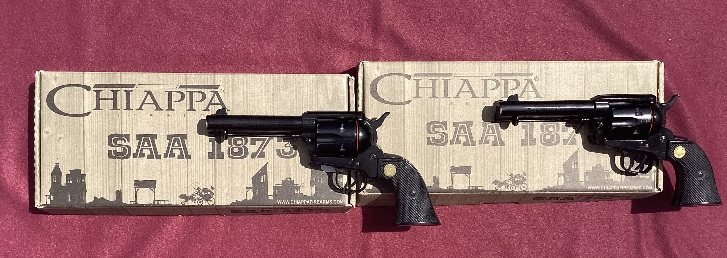 FS - Pair of Chiappa SAA 1873 . 22 S,L,LR 4 5/8” barrels